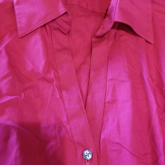 Express button down red top size L - Picture 4 of 7